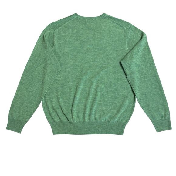 Peter Millar 100% Merino Wool Sweater Long Sleeve V Neck Pullover Sz XL Logo - Picture 6 of 9